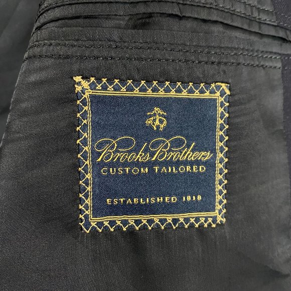 Brooks Brothers Blazer Sport Coat Mens 44 XLNG Blue Custom Tailored Wool X Long - Picture 6 of 14